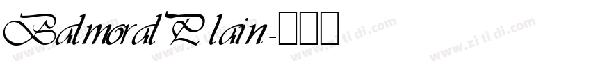 Balmoral Plain字体转换